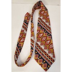 Vintage‎ Di Capri Geometric Textured Polyester Neck Tie-Retro